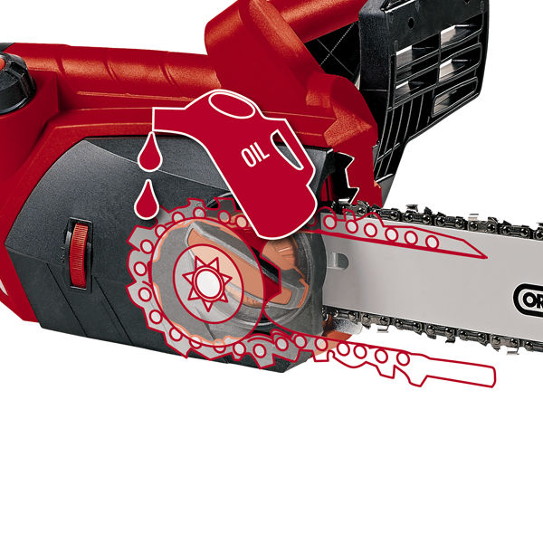 Пила электрическая цепная Einhell GE-EC 2240, 2200Вт,шина Oregon 40см,15м/с,замена и натяж.б.ключа (4501740)