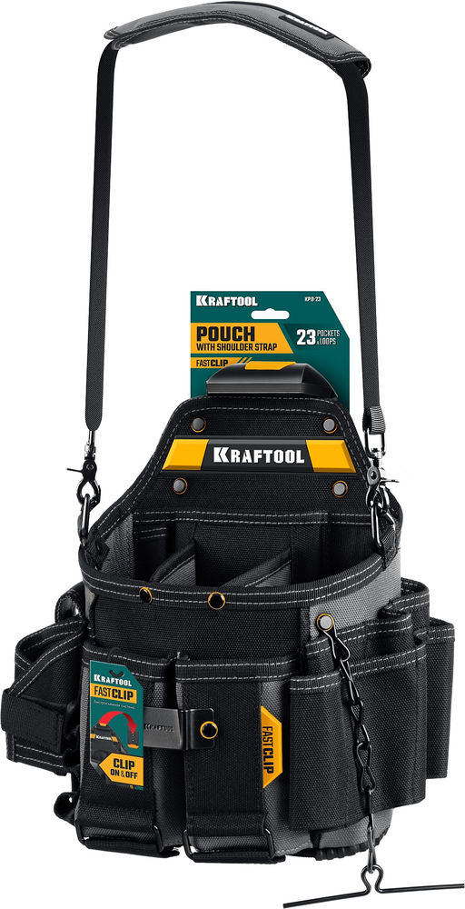 Сумка поясная 290 х 310 мм с быстросъёмным креплением FastClip KPB-23 KRAFTOOL 38766
