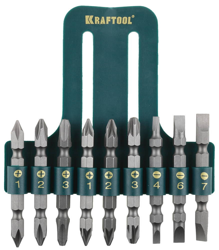 Набор двусторонних бит KraftMax, 9 шт KRAFTOOL 26060-H10