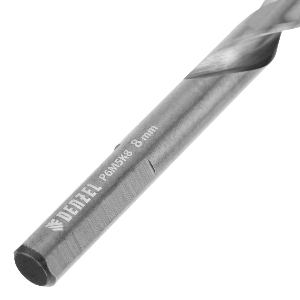 Набор сверл по металлу, 2-8мм, Р6М5К8-TiN, Golden Tip, 6 шт Denzel (723004)
