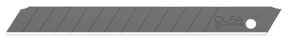 Черные сегментированные лезвия EXCEL BLACK 9 мм, 10 шт, в пластиковом кейсе OLFA OL-ASBB-10