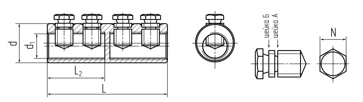 Соединитель болтовой 2СБ-10/25 (КВТ) (65813)