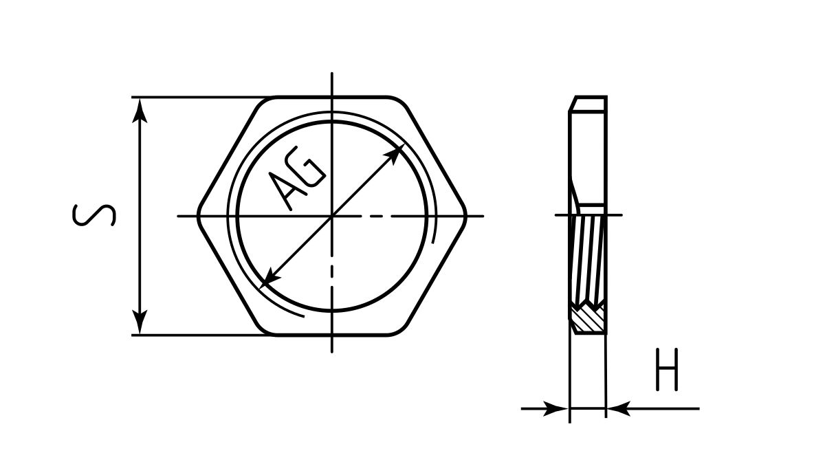 Гайка латунная ГП-М25 (Fortisflex) (88233)