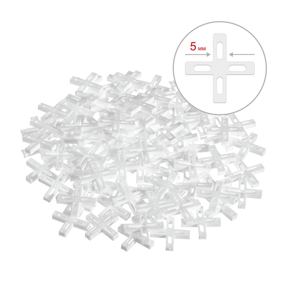 Крестики для плитки 5 мм, 100 шт ЗУБР 33811-5