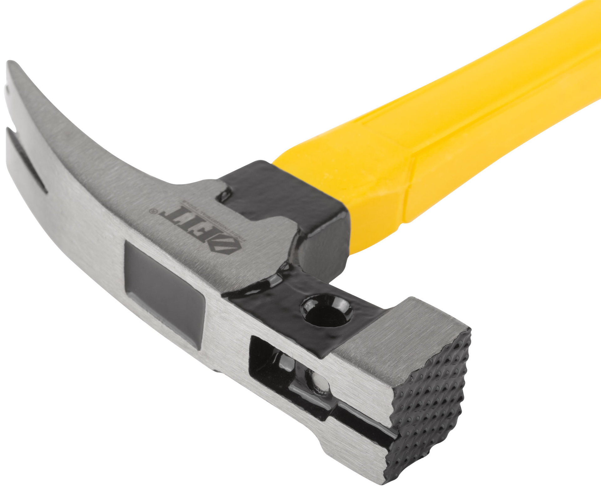 Молоток-гвоздодер, фиберглассовая усиленная удлиненная ручка, дополн. гвоздодер, 27 мм, 370 гр. (44750)