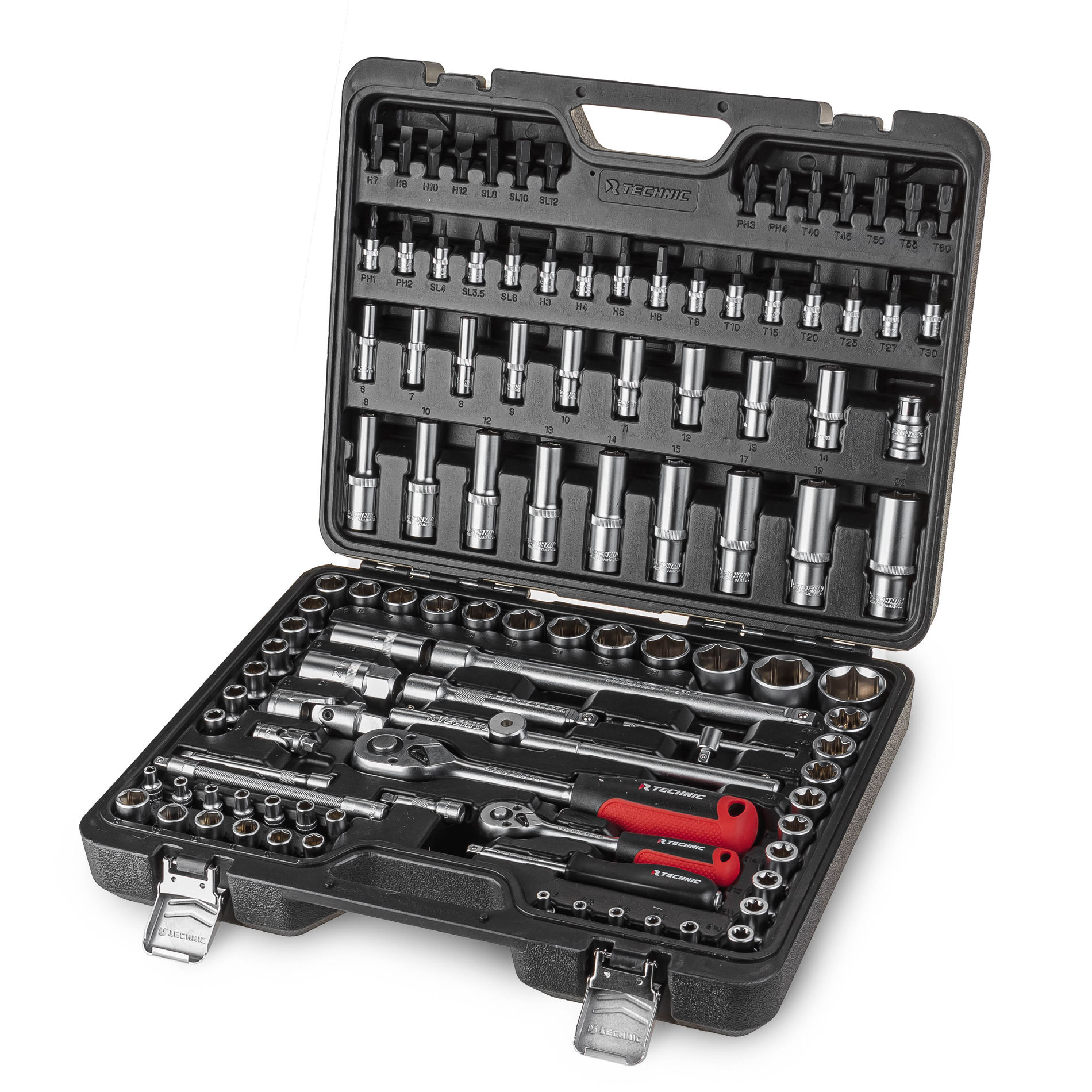 Набор ручных инструментов TECHNIC 108 предметов 1/2, 1/4 RUNTEC RT-HT108T