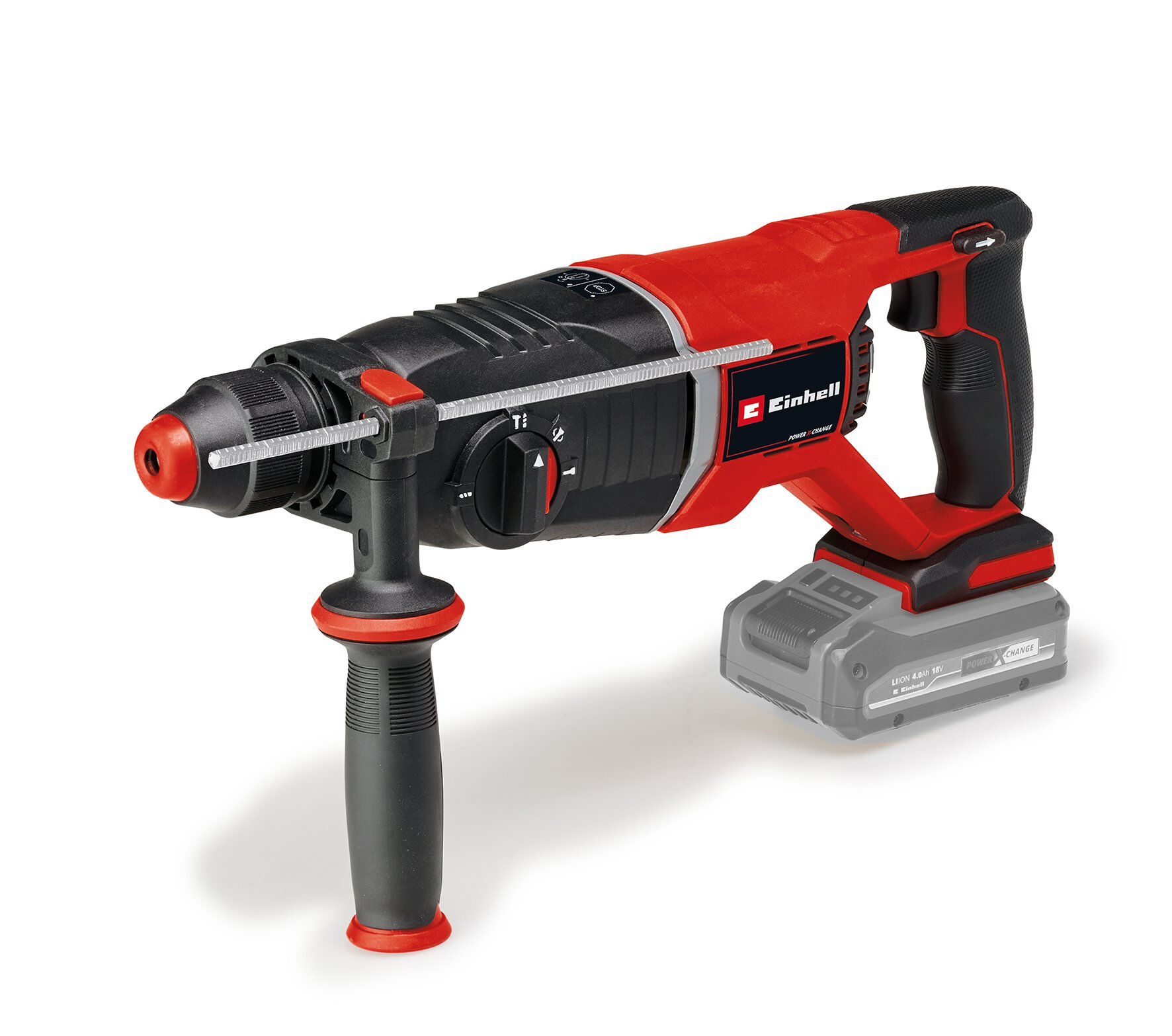 Перфоратор аккумуляторный Einhell PXC TP-HD 18/26 D Li BL,18В,SDS+,2.6Дж,26мм,3р,D-рук,кейс,без АКК (4514270)
