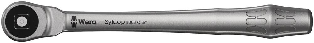 Трещотка 1/2 x 281 мм сдвижной квадрат 76 зубьев Zyklop Metal Push серия 8003 C Wera WE-004063