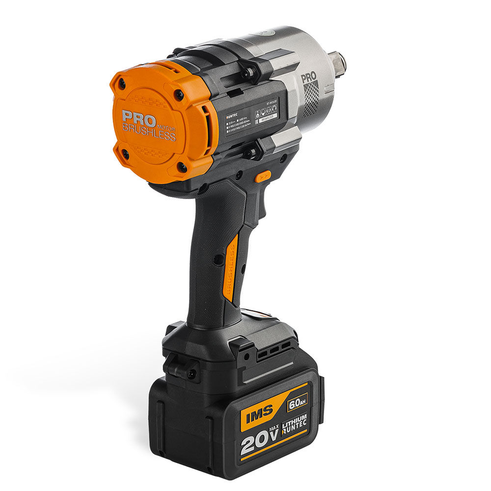 Гайковерт ударный аккумуляторный RUNTEC PRO 3/4, 20В, 2*6Ач, 1600Нм, RUNTEC, RT-IW1600