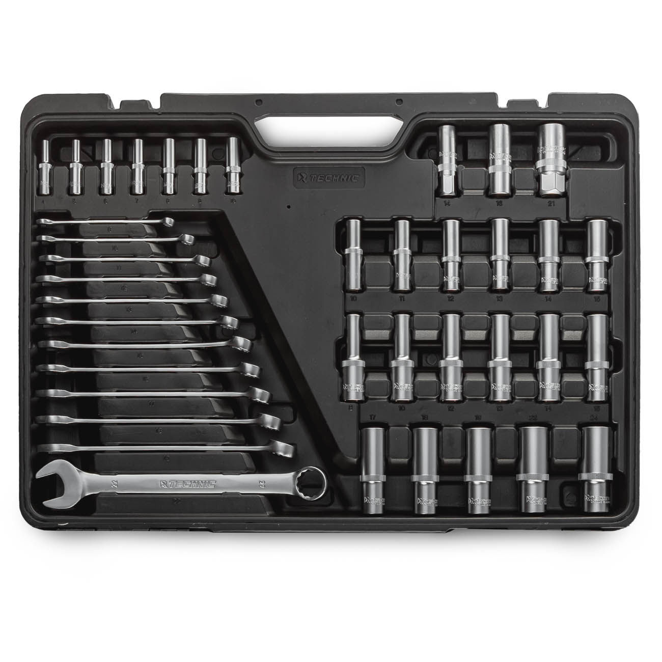 Набор ручных инструментов TECHNIC 216 предметов 1/2, 3/8, 1/4 RUNTEC RT-HT216T