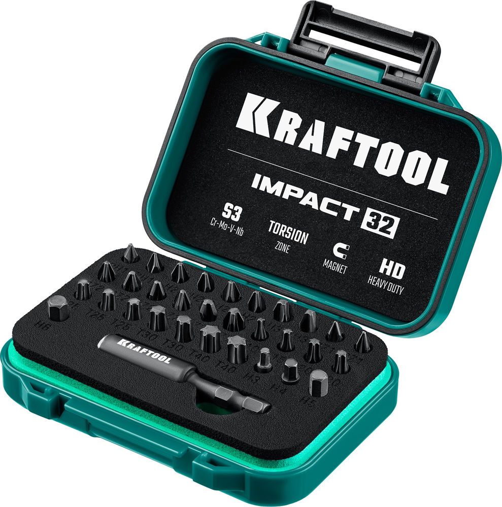 Набор ударных бит Impact-32, 32 шт KRAFTOOL 26066-H32