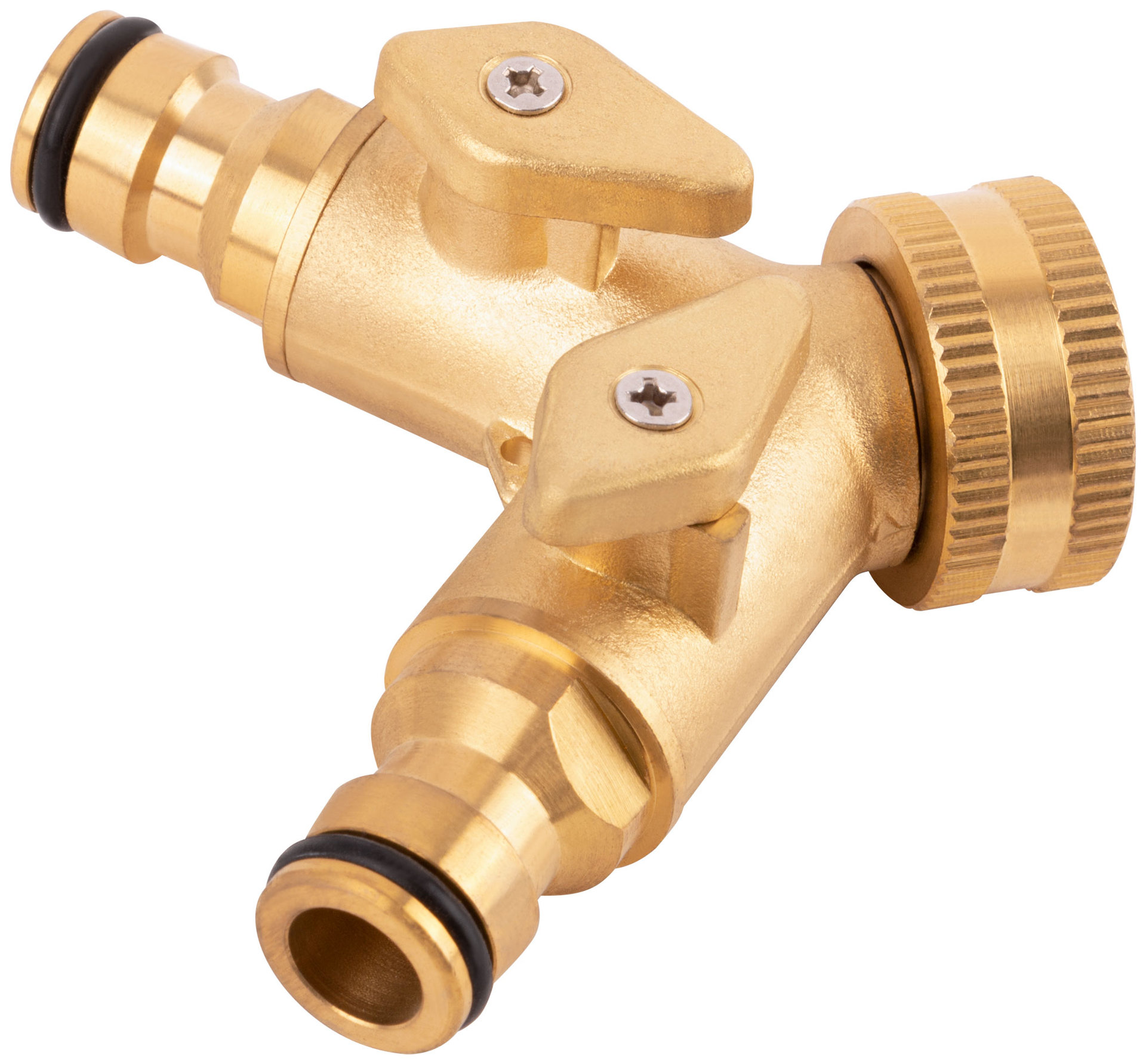 Распределитель 2-х канальный латунь (77465)