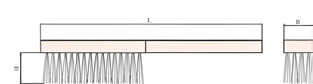 Ручная щетка 290х29, 4-рядная (медь) 285-1002, HORTZ