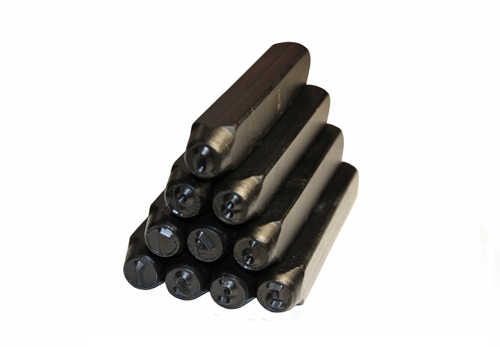 Клейма ударные цифровые № 4 твердосплавные набор 9 предметов NINZ