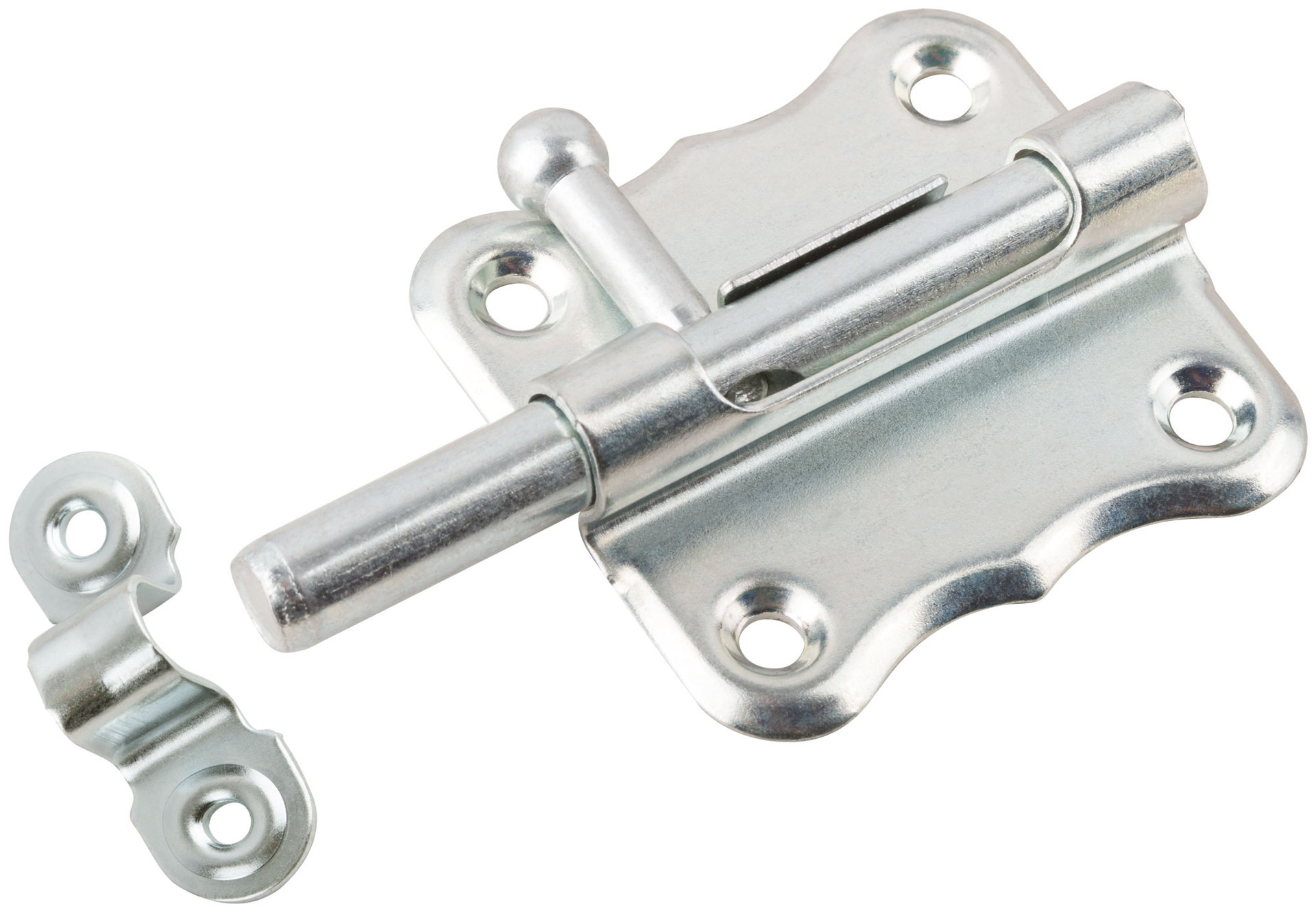 Шпингалет накладной, 60 мм, цинк (66703)