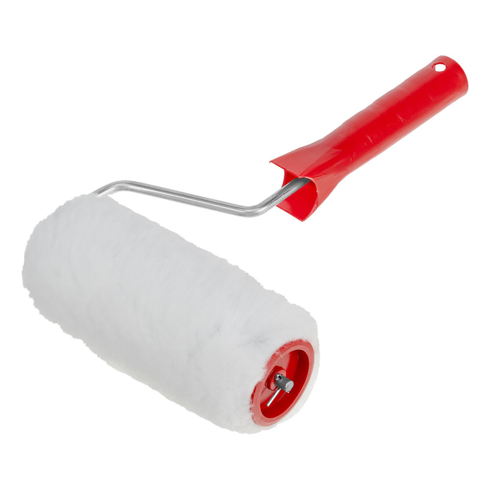 Валик Искусственный мех, в сборе, 150 мм, D 48 мм, D ручки 6 мм, крепление шплинтом Сибртех (80152)