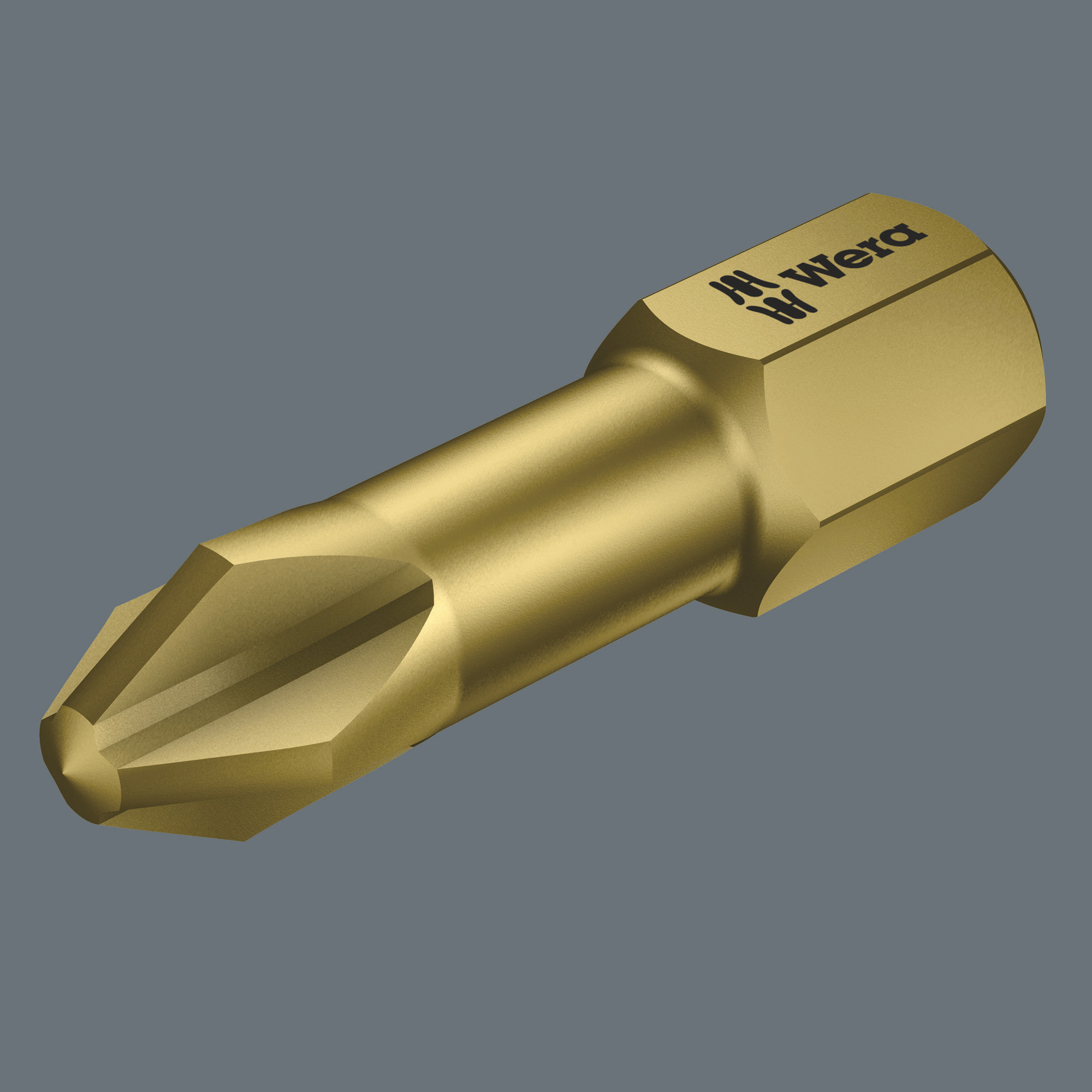 Бита торсионная PH 2 x 25 мм сверхтвёрдая 1/4 C6.3 серия 851/1 TH PH Wera WE-056610