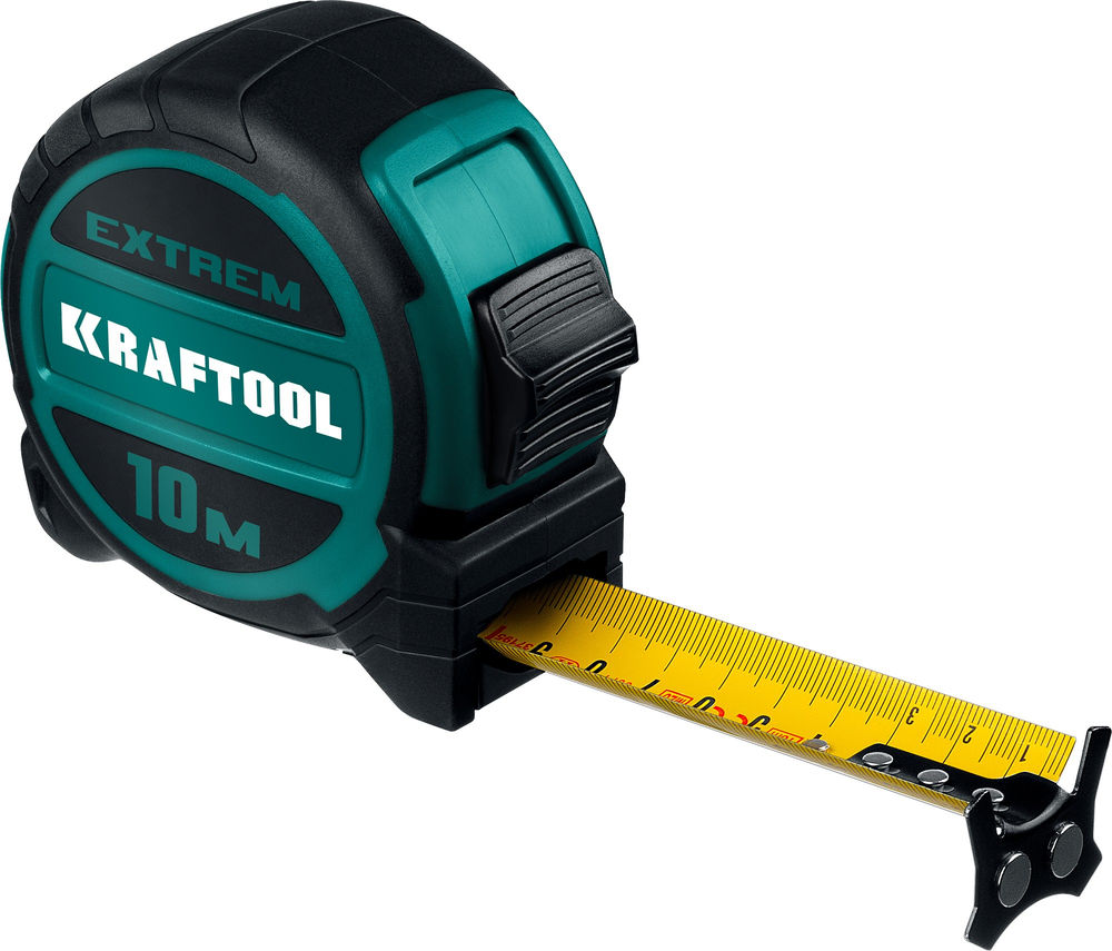 Рулетка 10 м х 32 мм со сверх широким полотном Extrem KRAFTOOL 34127-10