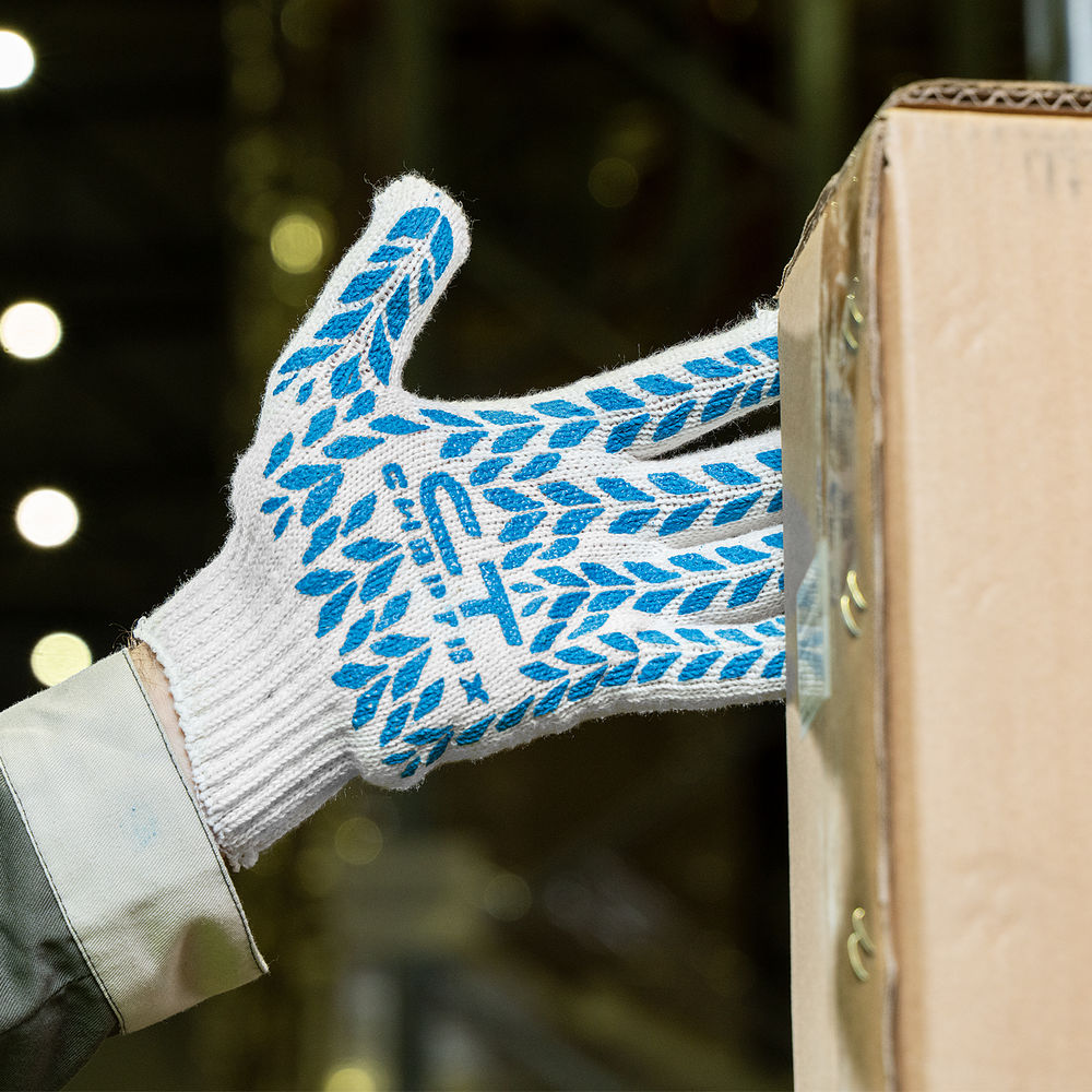 Перчатки х/б, ПВХ покрытие, Протектор 7 класс Сибртех (67704)