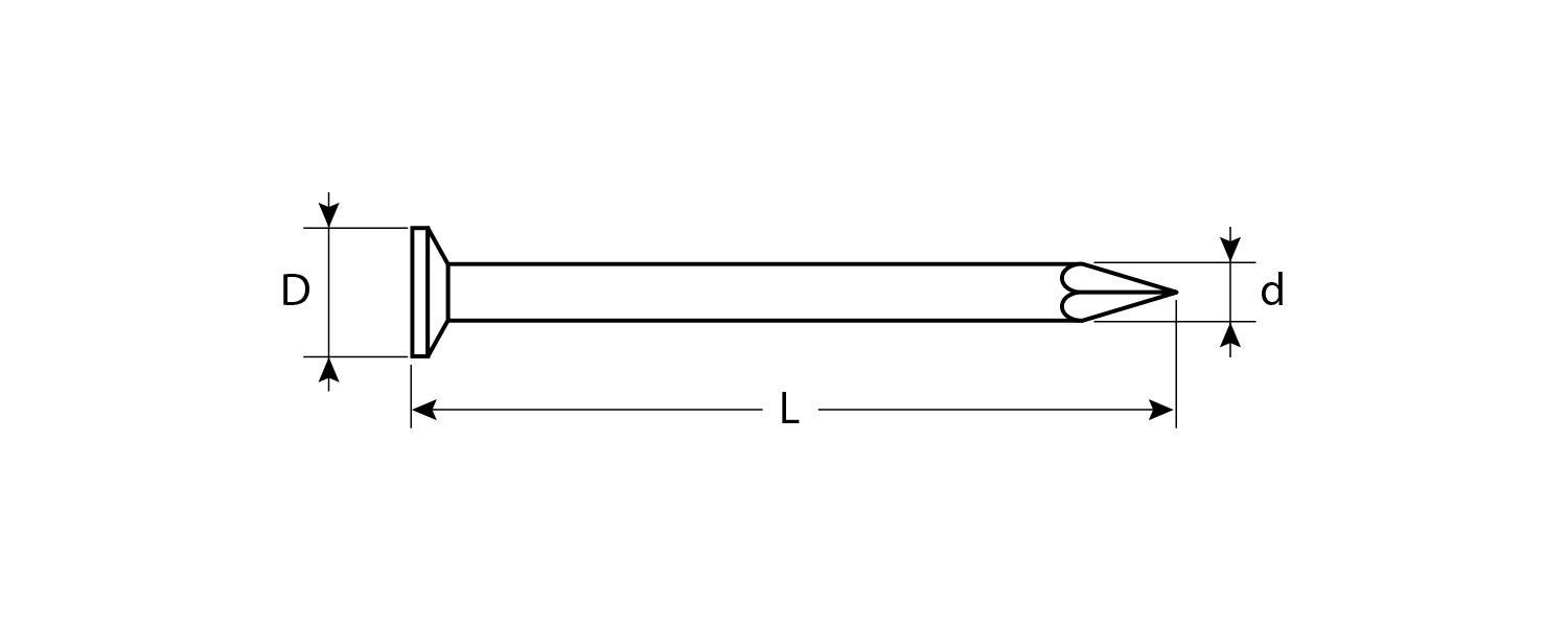 ЗУБР ГОСТ 4028-63, 32 x 1.8 мм, 1 кг, строительные гвозди (305011-18-032)