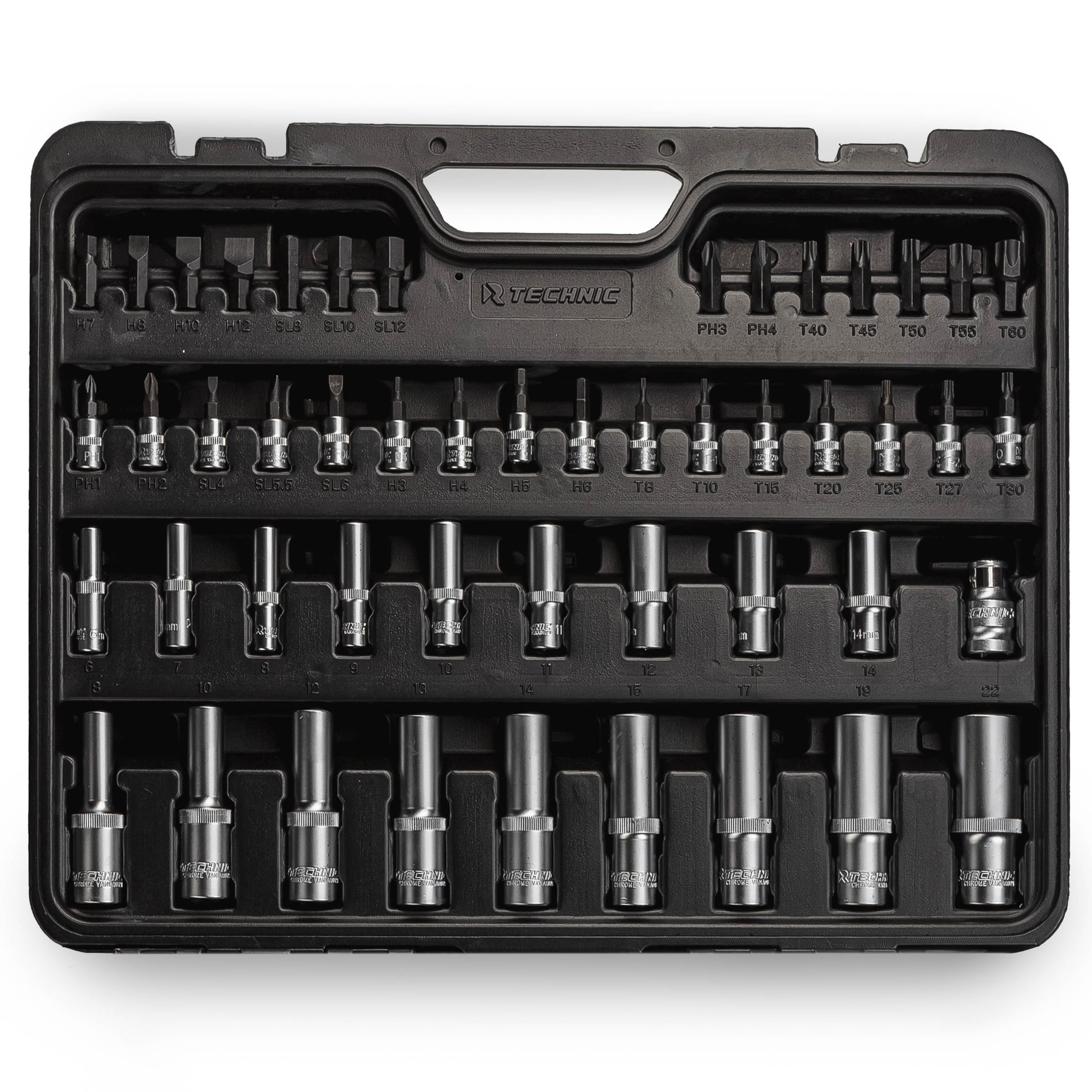 Набор ручных инструментов TECHNIC 108 предметов 1/2, 1/4 RUNTEC RT-HT108T