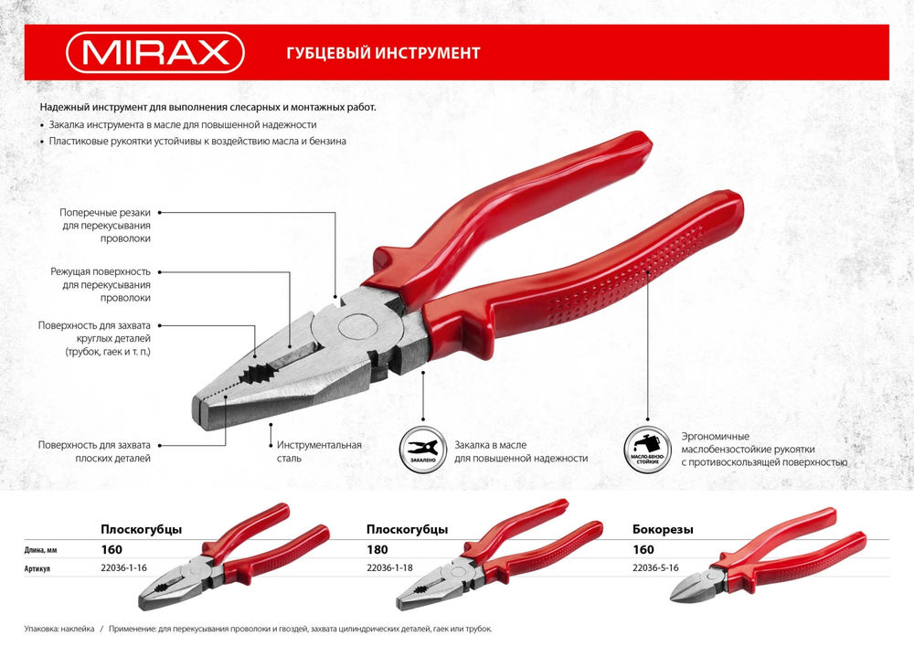 Бокорезы 160 мм MIRAX 22036-5-16