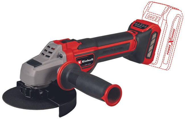 Шлифмашина угловая акк. Einhell PXC TP-AG 18/125 CE Q Li,18В,125мм,3-10,5т/мин,без АКК и ЗУ (4431155)