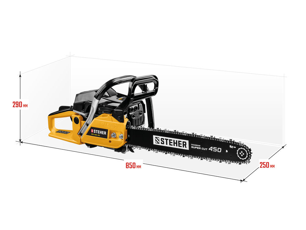 Пила бензиновая STEHER 58 см3 45 см BS-58-45  