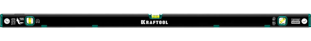Магнитный уровень 1200 мм, усиленный профиль, с зеркальным глазком KRAFTOOL 34785-120