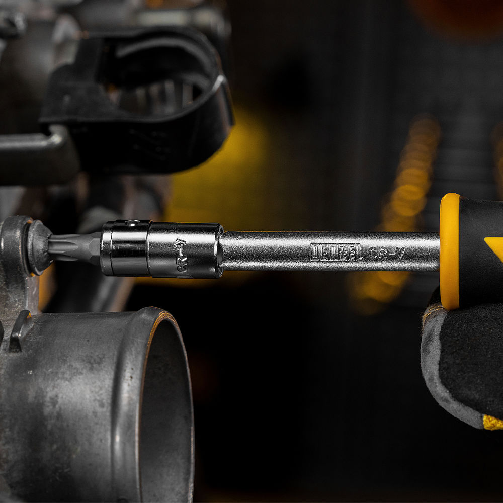 Набор инструментов, 1/2, 1/4, CrV, S2, пластиковый кейс, 64 предмета Denzel