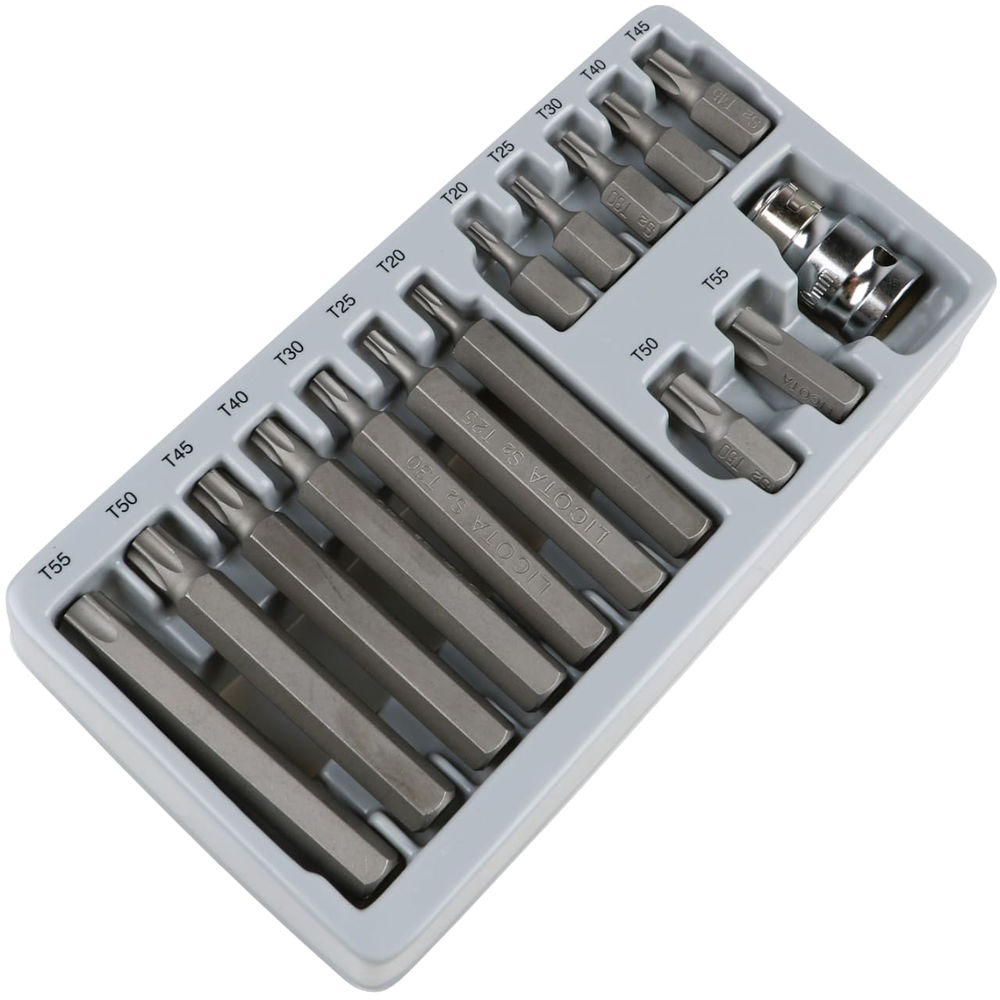 Набор бит Торкс Т20-Т55, 15 пр., Licota, ABS-80007
