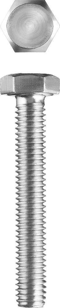 Болт M8 x 80 мм, кл. пр. 5.8, цинк, 2 шт, ГОСТ 7798-70 ЗУБР 303086-08-080