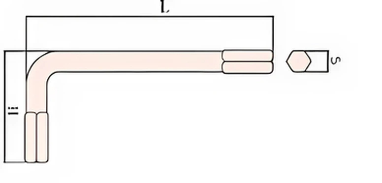 Ключ шестигранный 11 искробезопасный сплав BeCu 166-11, HORTZ