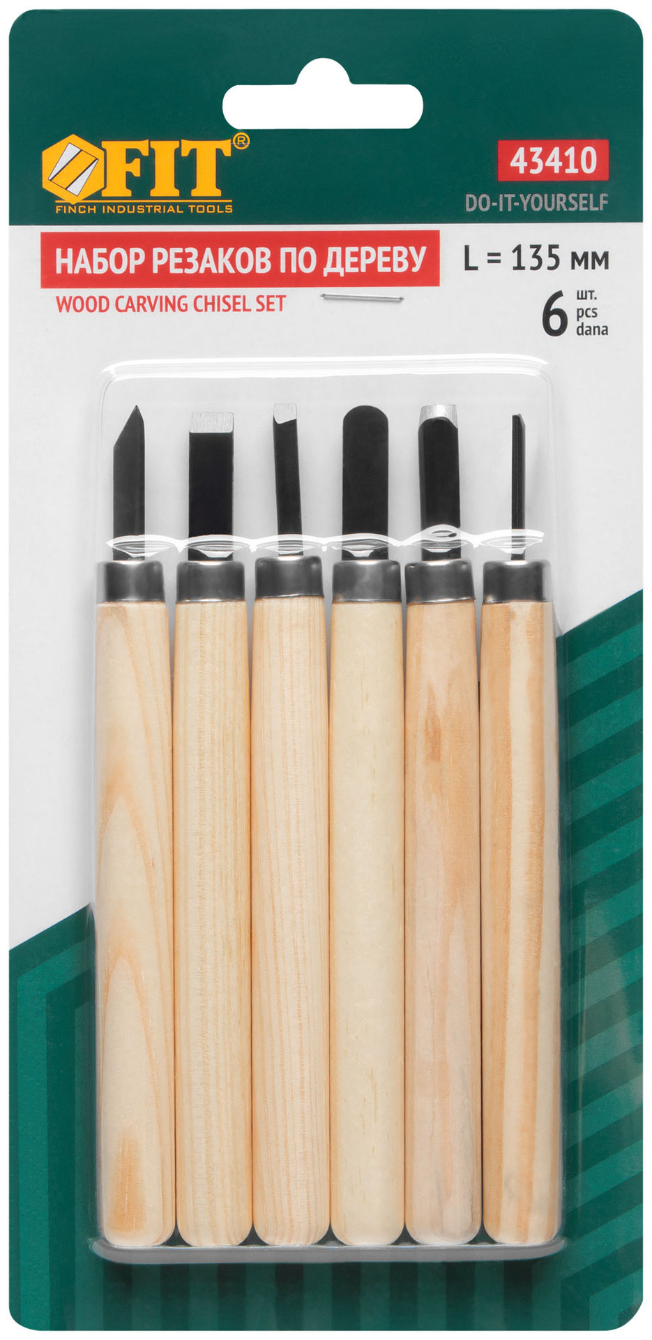 Резаки по дереву, 6 шт. (43410)