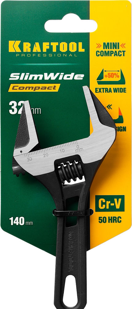 Ключ разводной SlimWide Compact, 140/33 мм (27266-20) KRAFTOOL