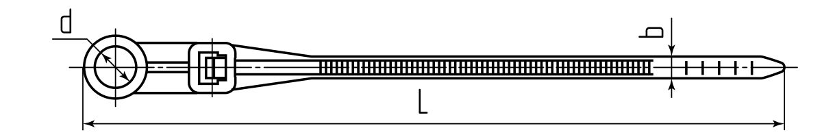 Стяжка нейлоновая КСО 4х150 (черн) (100шт) (Fortisflex) (80533)