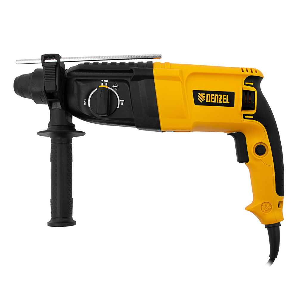 Перфоратор электрический RHH-800-26, SDS-plus, 800 Вт, 3 Дж, 3 плюс 1 реж. Denzel (26607)