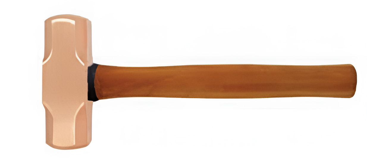 Кувалда тупоносая 1,4 кг BeCu рукоятка дерево искробезопасная 191B-1006, HORTZ