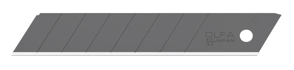 Черные сегментированные лезвия EXCEL BLACK 18 мм, 50 шт, в пластиковом кейсе, особо острые OLFA OL-LBB-50