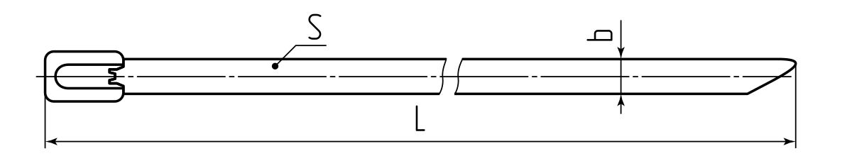 Стяжка стальная СКС (304) 4.6х600 (Fortisflex) (74916)