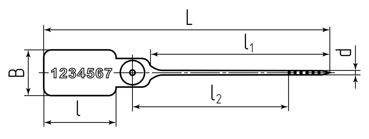 Пломба номерная Универсал-350 (жел) (Fortisflex) (102089)