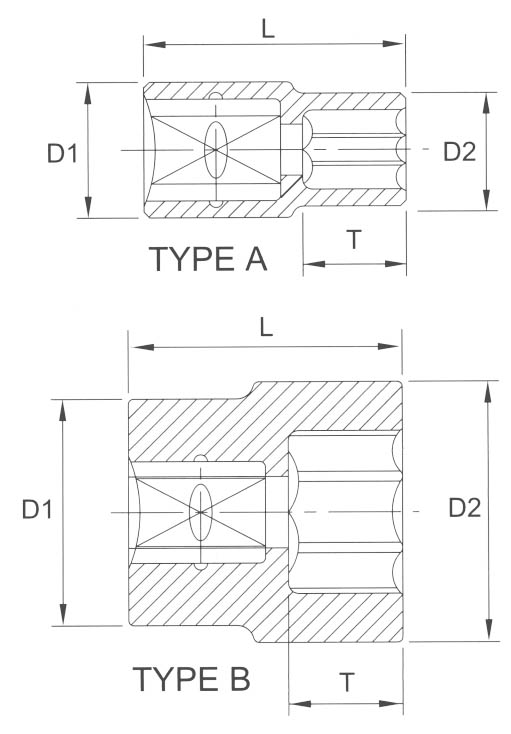 Головка торцевая 6 гр. 6 мм 3/8 Licota N3006