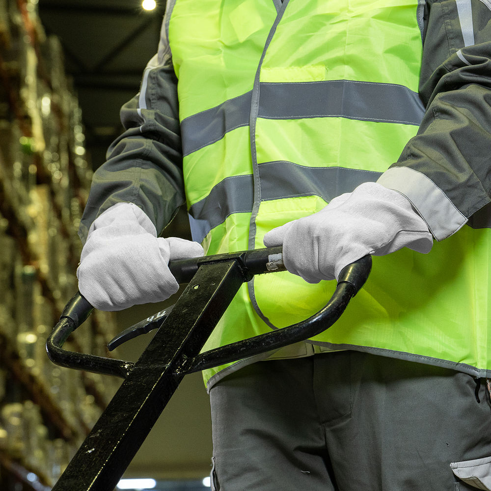 Рукавицы х/б двунитка, наладон двунитка, 1 размер Сибртех (68124)