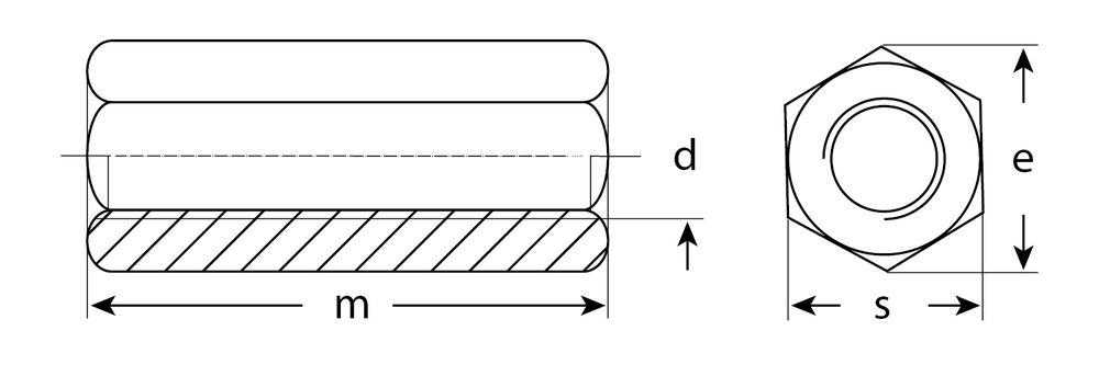 Переходная гайка M8, цинк, 5 кг ЗУБР DIN 6334 303750-08