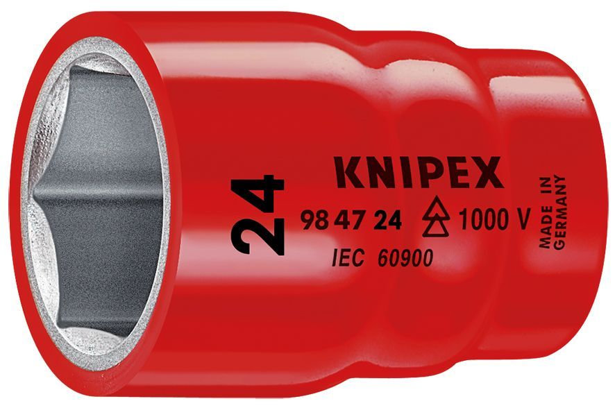 Головка торцевая VDE 1/2 6-гранная, 24 мм, диэлектрическая (KN-984724)