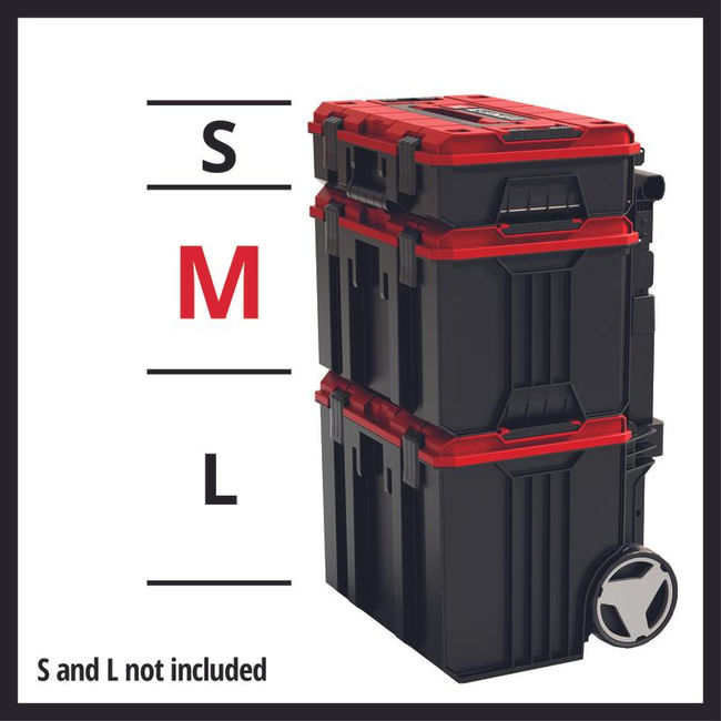Кейс инструментальный системный Einhell E-Case M, внутренние р. 415х280х250мм,до 90кг (4540021)