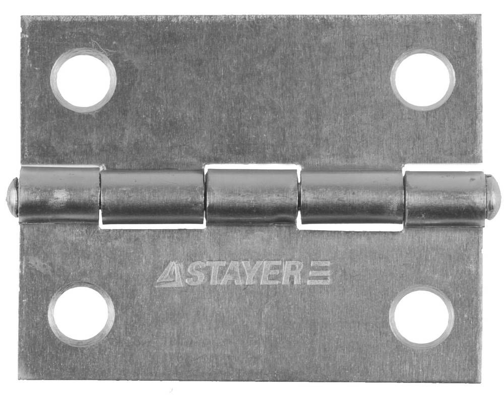 Петля карточная 50 x 38 х 1.25 мм, цвет белый цинк STAYER 37611-50-1