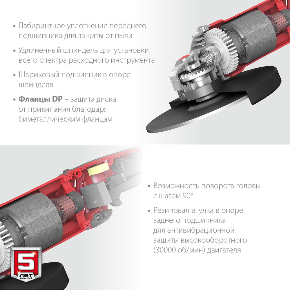 УШМ 2200 Вт d230 мм ЗУБР УШМ-230-2205 П