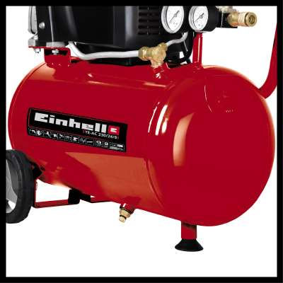 Компрессор Einhell TE-AC 230/24, 1500Вт,230/мин,8бар, 24л,масляный (4010460)
