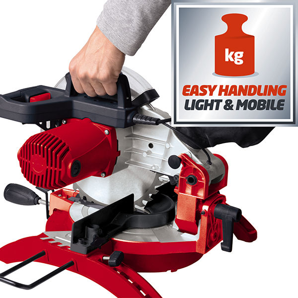 Пила торцовочная Einhell TC-MS 2513 L, 1600Вт,250х30мм,пропил 130х75мм (4300850)